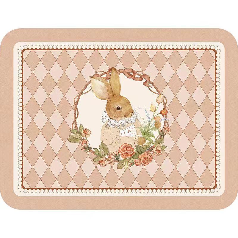 Printed Dish Drying Mat Desk Drain Pad Heat Resistant Counter Top Mats Kitchen Placemat  Absorbent Drain Pad Home Rugs Supplies