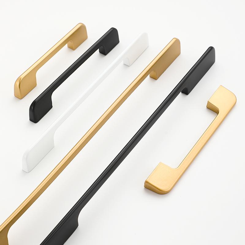 Solid Black Lengthening One Meter Cabinet Long Handle Modern Simple Lengthening Cabinet Door Handle