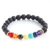 Bracelet - Agate - 7 Chakras - Équilibre - Yoga - Cadeau de prière