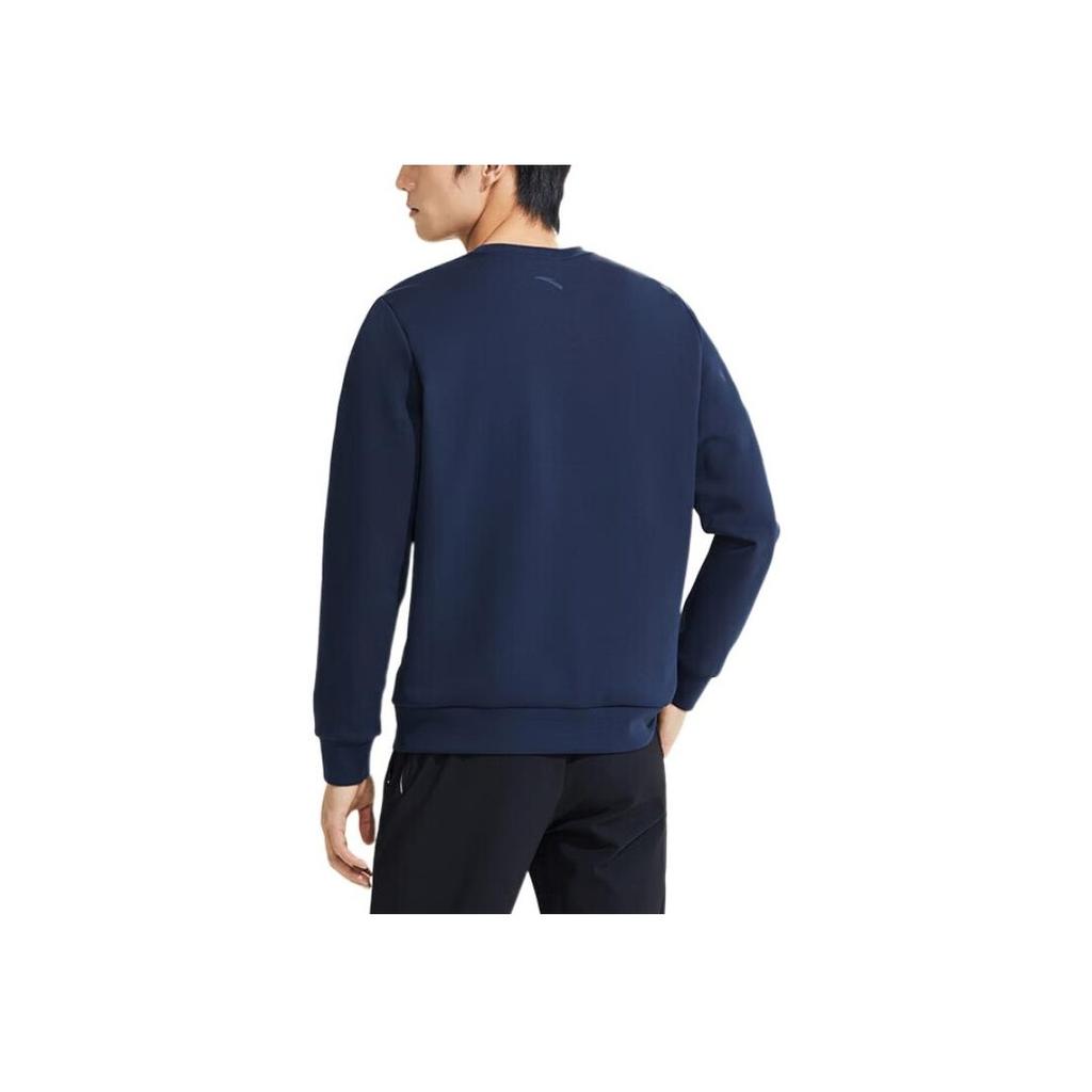 Anta Training Series Logo Print Sweatshirt Men sweatshirt Blue 152317725-2