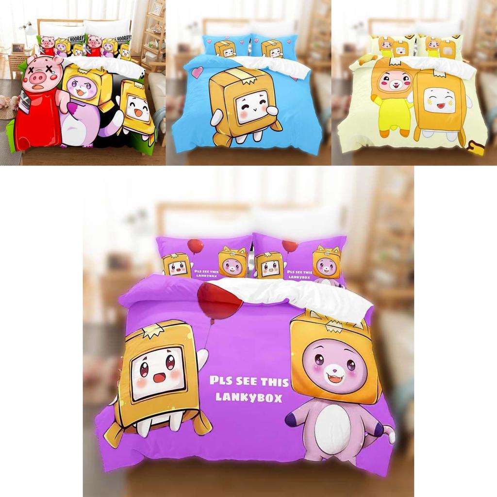 Lankybox Bettwäscheset mit weichem Polyestermaterial für ein komfortables Schlaferlebnis