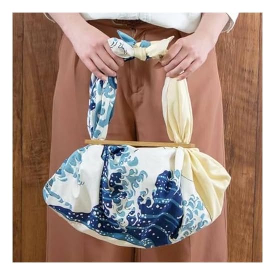 Furoshiki 70cm (Size 2), Bento Lunch Cloth, Ukiyo-e The Great Wave off Kanagawa, Stylish Japanese Pa
