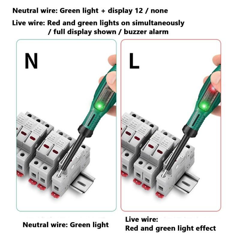 Digital Voltage Tester Screwdriver Set With LED Display Not Contact Detection For Home Electrical Maintenance