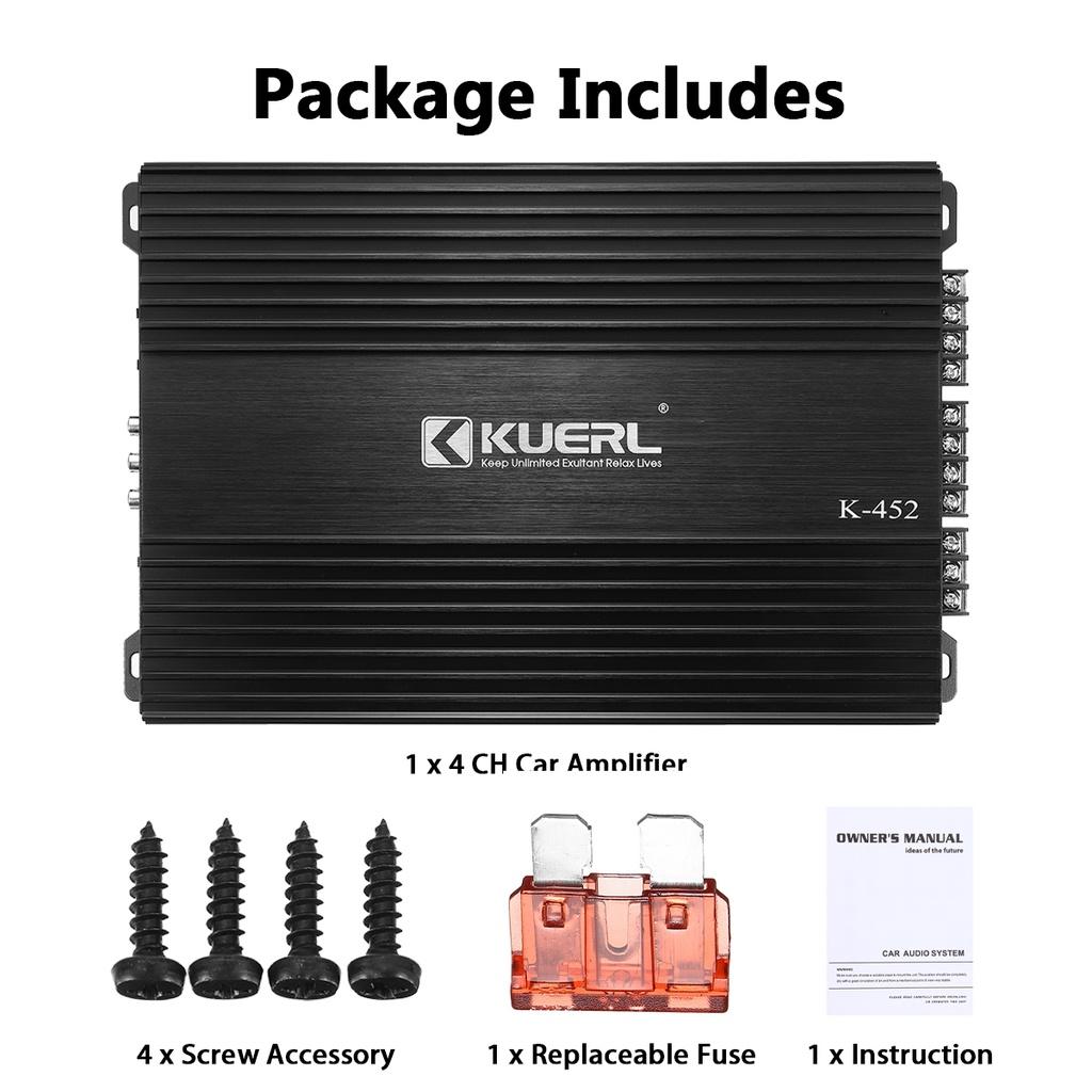 6800W 12V 4 Channel Car Amplifier Subwoofer Slim Class A/B Car Audio Amp Powerful Amplifiers Subwoofer Bass Speaker Amplifiers