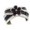 Stahlring 'Calypso' schwarz silber (Blume)