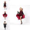 Gothic Vampire Queen Halloween Costume For Stage Performances With Polyester Blend For Women