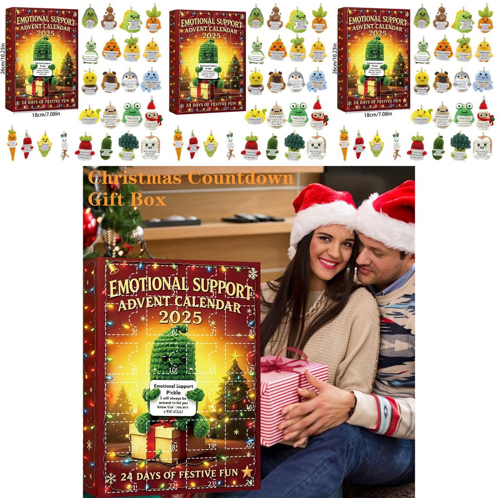 Kerst Emotionele Steun Adventskalender Met Cartoon Acryl Decoraties Om Cadeaus Te Geven