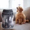 Denim Vest Jacket T-Shirt Cute Puppy Clothes, Comfortable Cool Clothing For Small Dogs