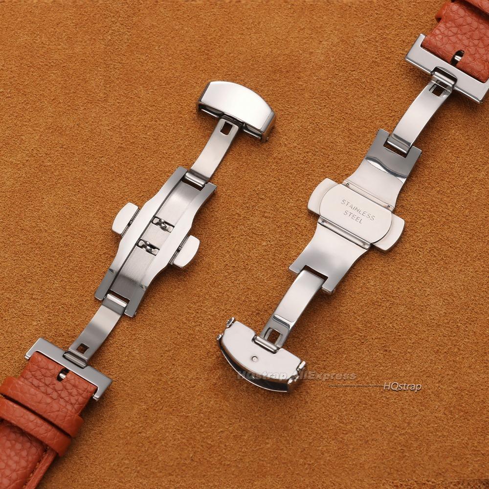 New Leather Strap for Samsung Galaxy Watch 8 Classic 46mm Butterfly Buckle Bracelet for Galaxy Watch 8 44mm 40mm Wristband
