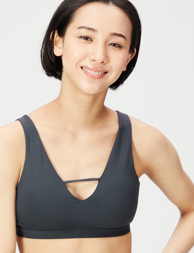 Adidas TS003 Carbon Fiber Sports Yoga Studio Luxe Light Support Bra Women's Bra, (HI3452), L-D (C-D Cup)