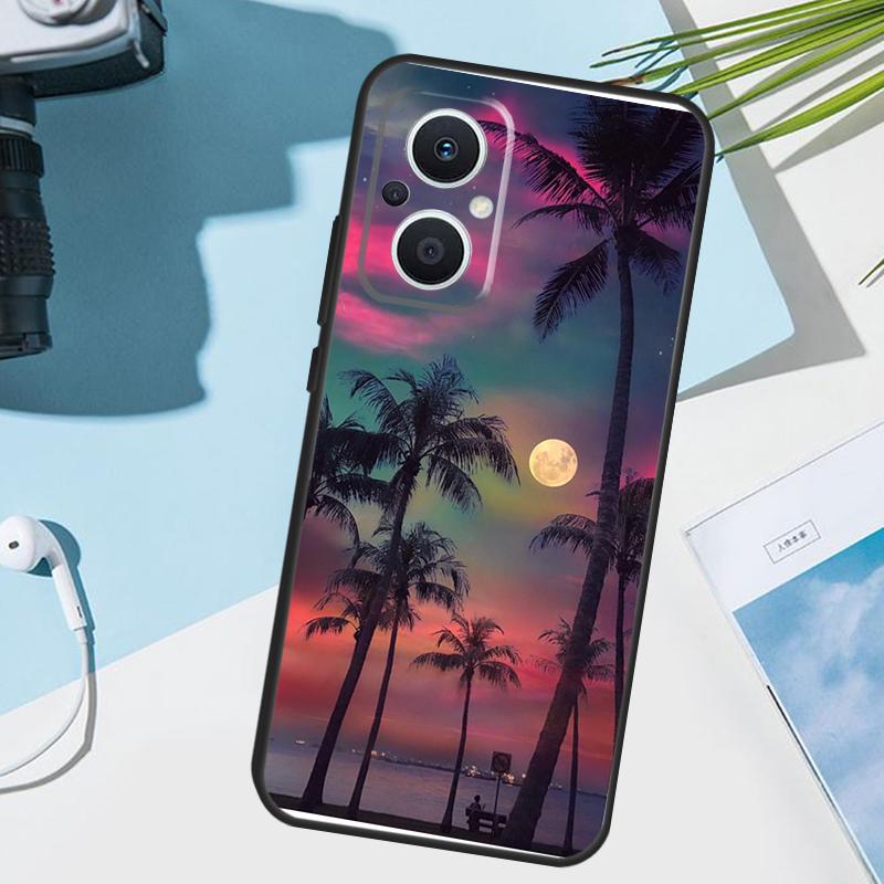 

Stars Space Palm Trees Cover For OPPO Reno 14 F 13 12 11 10 Pro 11F 12F 13F 7 8 Lite OPPO Find X9 X8 X6 X5 Pro Case OPPO Find X8