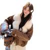 Big Fur Collar Fur Integrated Down Cotton Clothes Fashionable New Women's Clothing Winter Imitation Fur Fur Coat Coat