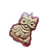Year of the Horse 999 Pure Gold Lion Dance Zodiac Keychain & Red String Dragon Necklace Pendant