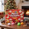 Christmas Party Supplies for Students 2026 Dumplings Advent Calendar with 24 Mini Bun Squeeze Collectible Toys Boys Girls Toys, Festive Countdown Box,