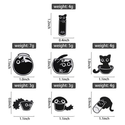 Niedliche Katze Emaille Anstecknadeln Custom Schwarzes Kätzchen Terrarium Broschen Reversabzeichen Cartoon Tier Schmuck Geschenk für Kinder Freunde