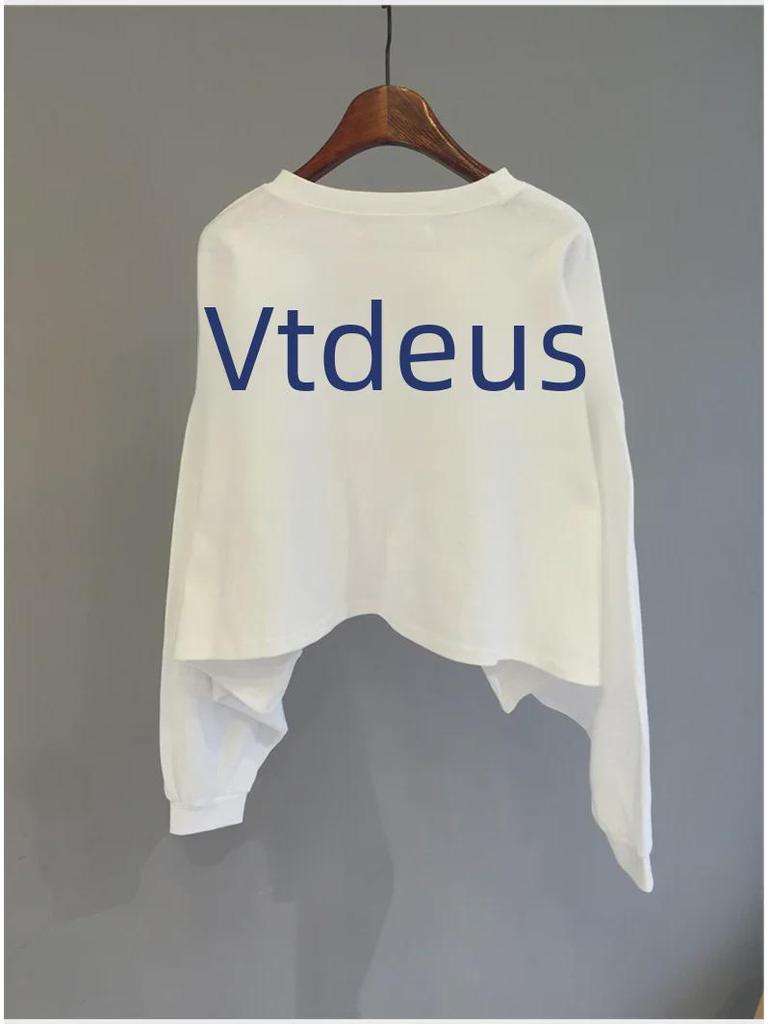 Women's Korean Style Cotton-Blend Crew Neck Sweatshirt - Spring/Autumn