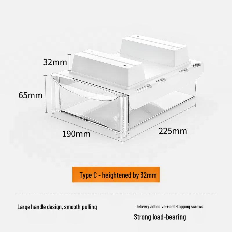 Adjustable Under-Desk Drawer: No Nails, No Drilling, Invisible Storage for Home or Office