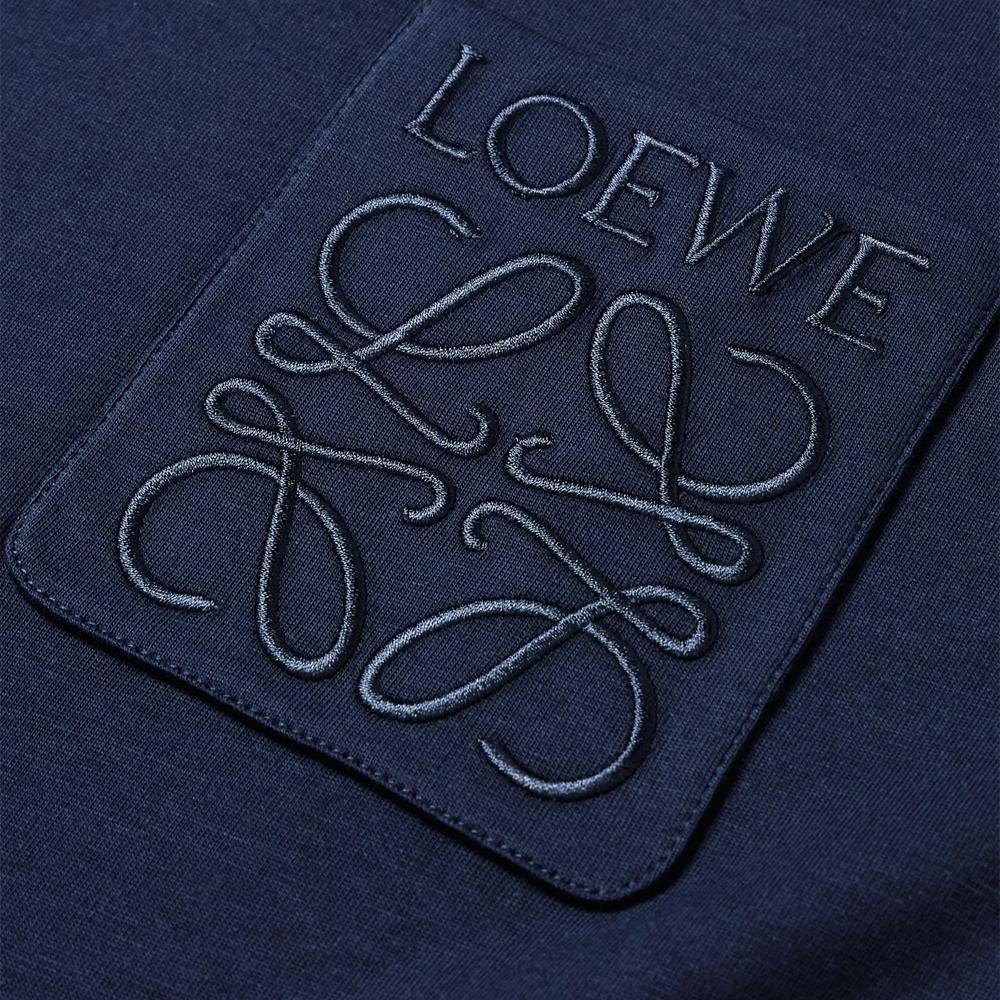 LOEWE T-Shirts Men's Blue Crew Neck Thin H526Y22XBC-9602