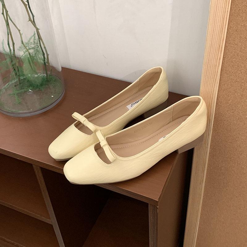 

Мода Мода Мелкие Женские Туфли Мэри Джейн Повседневная Мягкая Женская Обувь Слипоны Женские Туфли на Низком Каблуке с Бантом-Бабочкой 35 жёлтый