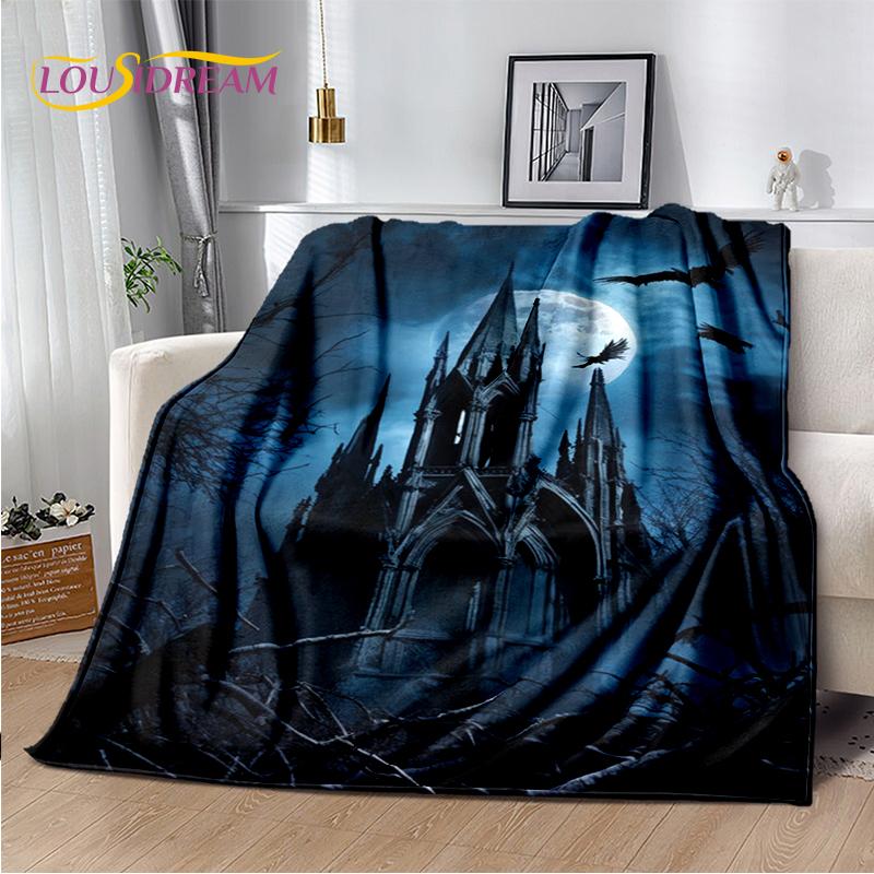 2025 New Gothic Horror Character Skull Ghost Soft Blanket,Soft Throw Blanket for Home Bedroom Bed Sofa Picnic Travel Child Gift
