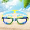 Children's swimming goggles one-piece earplugs waterproof and anti-fog HD men's and women's swimming goggles and diving equipment
