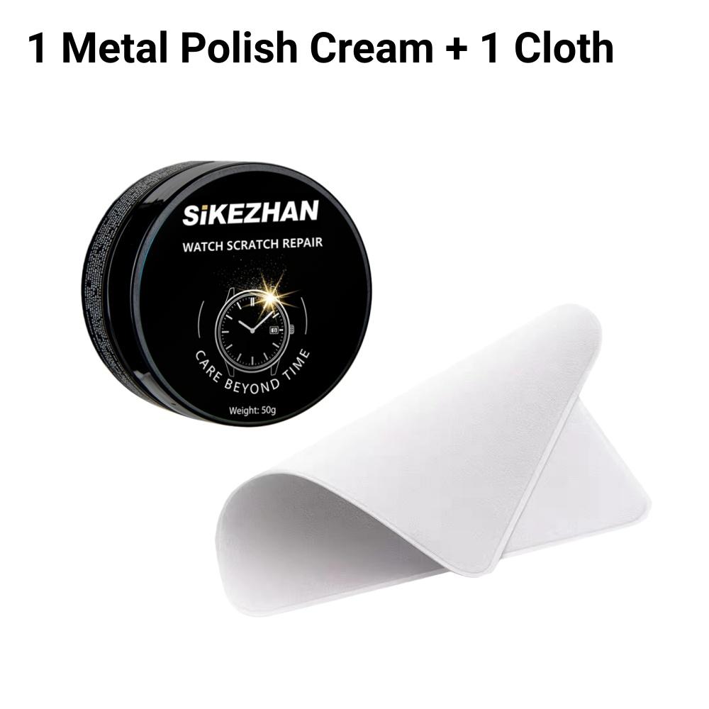 

Watch Polishing Paste & Cloth Kit Metal Scratch Remover Cream for Stainless Steel Gold Repair Set Restores Mirror Shine
