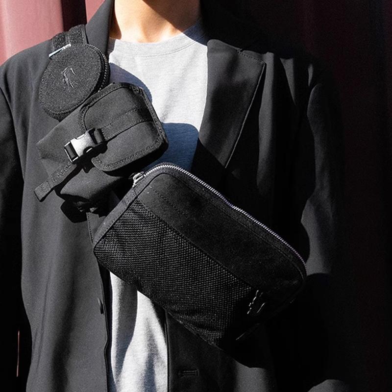 Lacoste Fashion Casual Versatile Fabric Shoulder Crossbody Waist Bag Unisex bags Black NU3903SR-126148