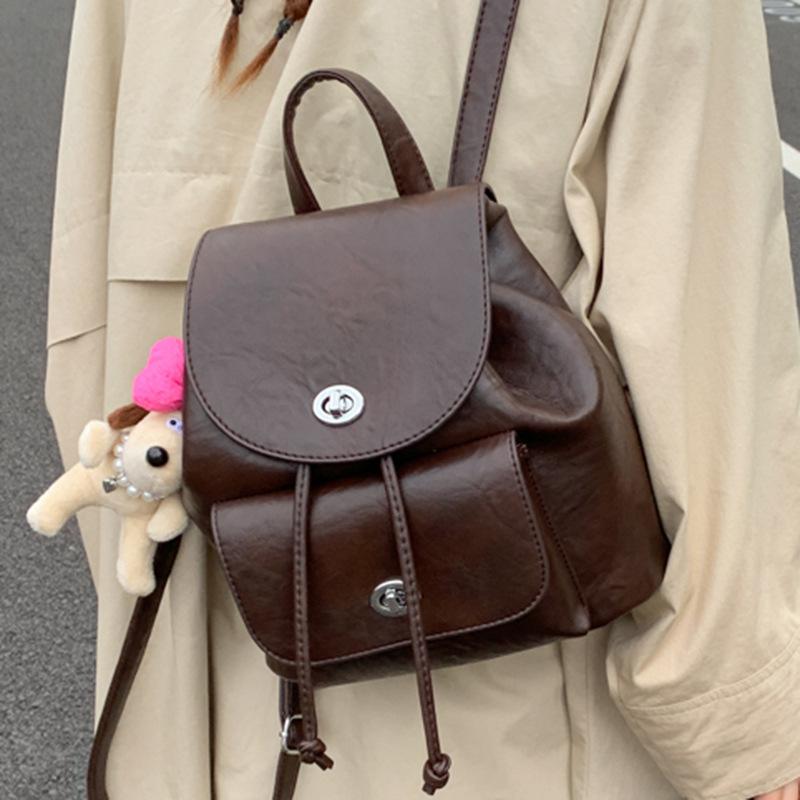 Retro Backpack Large Capacity Bag Fashionable Backpack Outdoor Commuter Bag Going Out Travel Small Bag