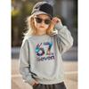 Birthday Gift For Kids Aged 4-12 Rainbow Shattered Mirror Holographic Number 67 SIX SEVEN Graphic Sweatshirt Unisex Boys Girls Black Soft