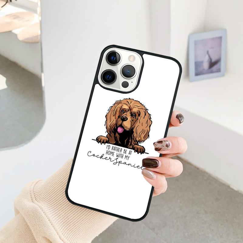 Funny Cocker Spaniel Dog Phone Case For iPhone 17 Air 16 15 14 11 12 13 Pro MAX Plus Coque Cover Shell