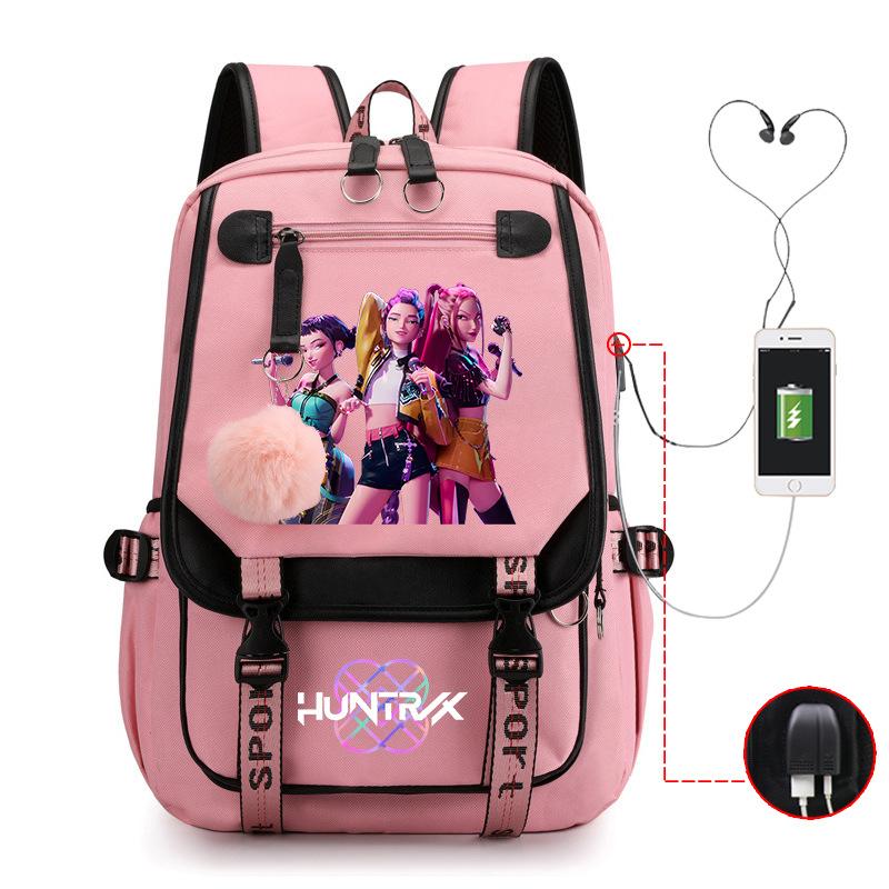 College Style Animation Cartoon Student Schoolbag Junior High School Multi-Functional Large Capacity Leisure Backpack
