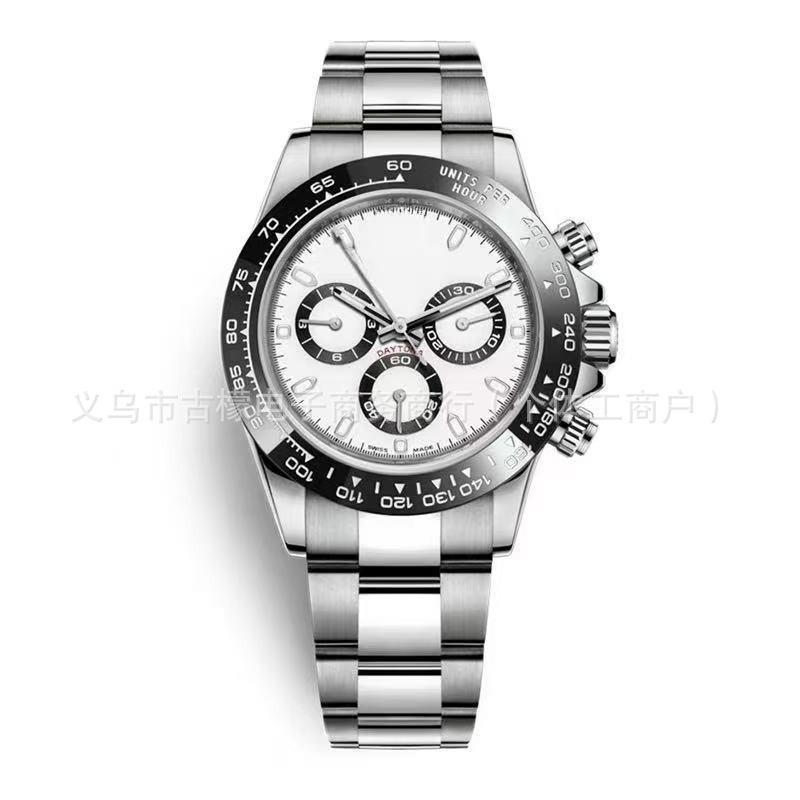 שעון קוורץ Laojia Daytona שלוש עיניים שש מחוגים רצועת פלדה עדינה סרט דבק מוצרי שעון
