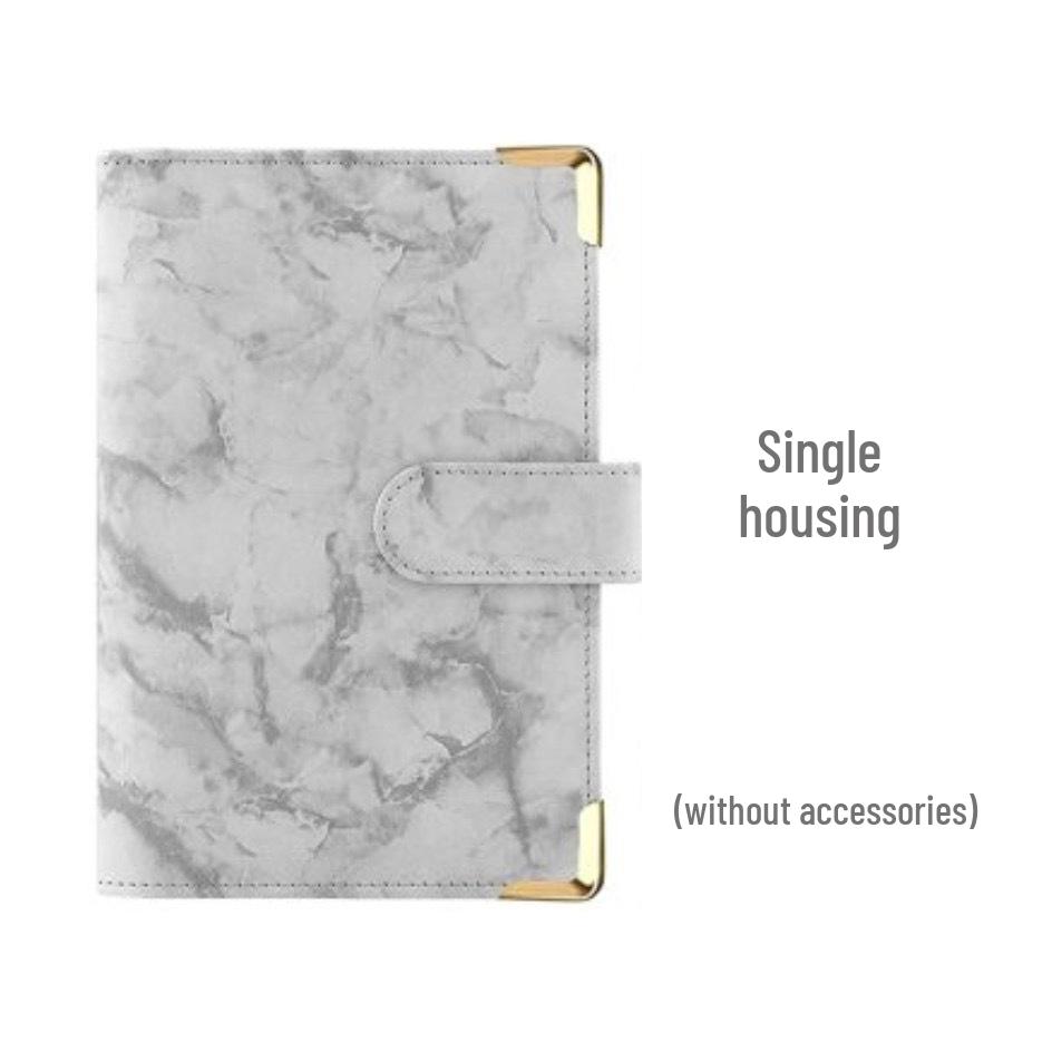 Marble Pattern A6 PU Leather Cash Budget Binder & Savings Notebook