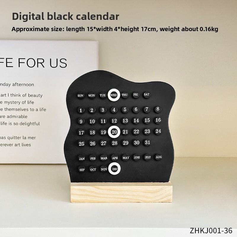

New Internet Celebrity Ring Calendar Perpetual Calendar Handmade DIY Ring Calendar Creative Personality Office Desktop Ornaments 1PCS чёрный