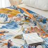 Four-layer Gauze Towel Quilt, 100% Cotton, Double-sided Blanket, Richly Adorned with Flowers