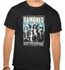 RAMONES ROCK MUSIC LOGO BLACK T-SHIRT -1148-
