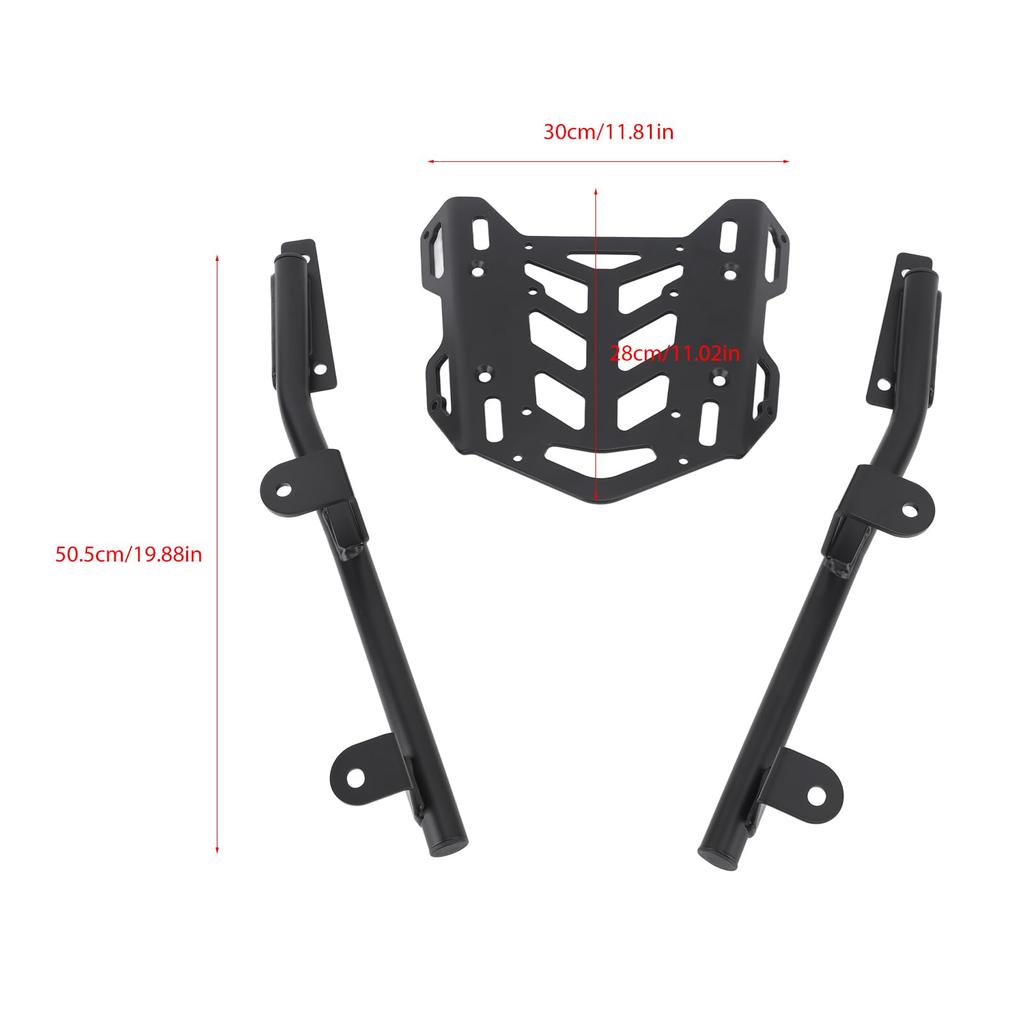 Motorcycle Rear Rack for Honda ADV160 Motorcycle Luggage Rack Powersports Luggage Motorcycle Rear Cargo Construction 2023+, 15-Piece Kit, Rack,