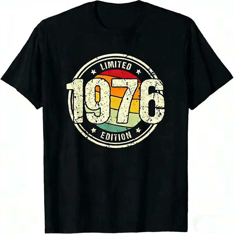 Retro 50 Year Old Vintage 1976 Limited Edition 50th Birthday Classic Graphic 2026 New T Shirts Clothes for Unisex Summer Cotton XL