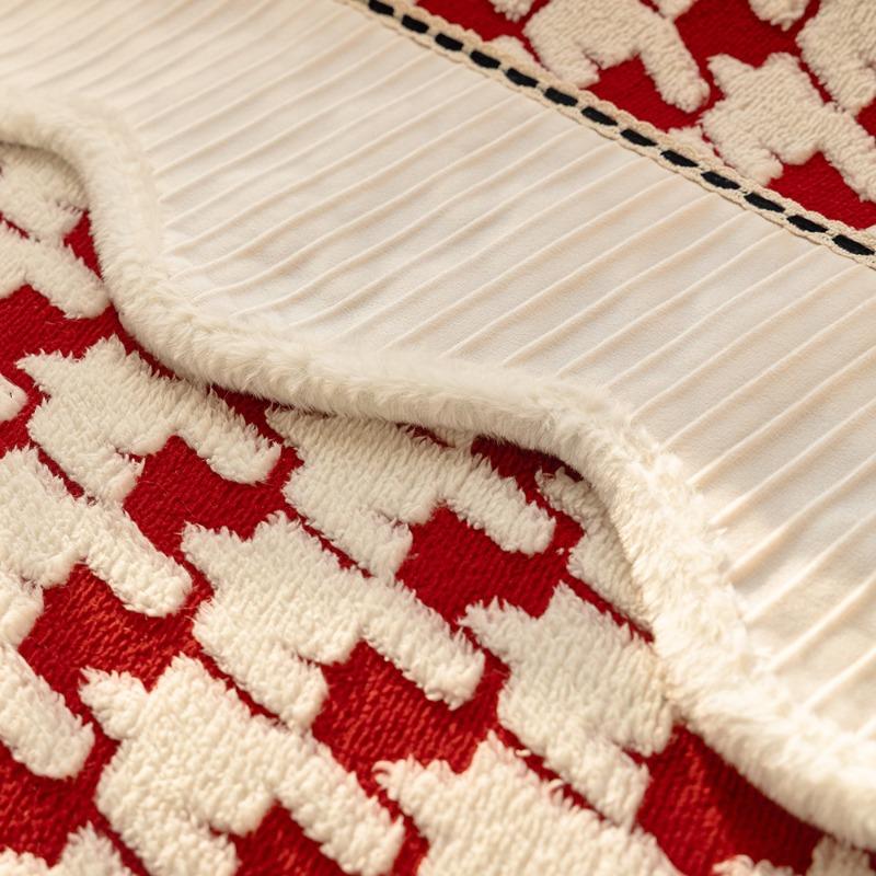 Thousand Bird Grid Sofa Cover Cloth Thickened Anti Slip and Anti Cat Scratch Sofa Cushion Cover Non Sticky Fur Autumn and Winter