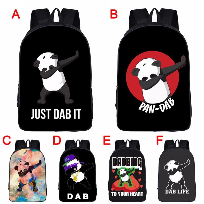 Durable Dab Panda School Backpack For Students Featuring Smooth Zipper And Easy-to-clean Material