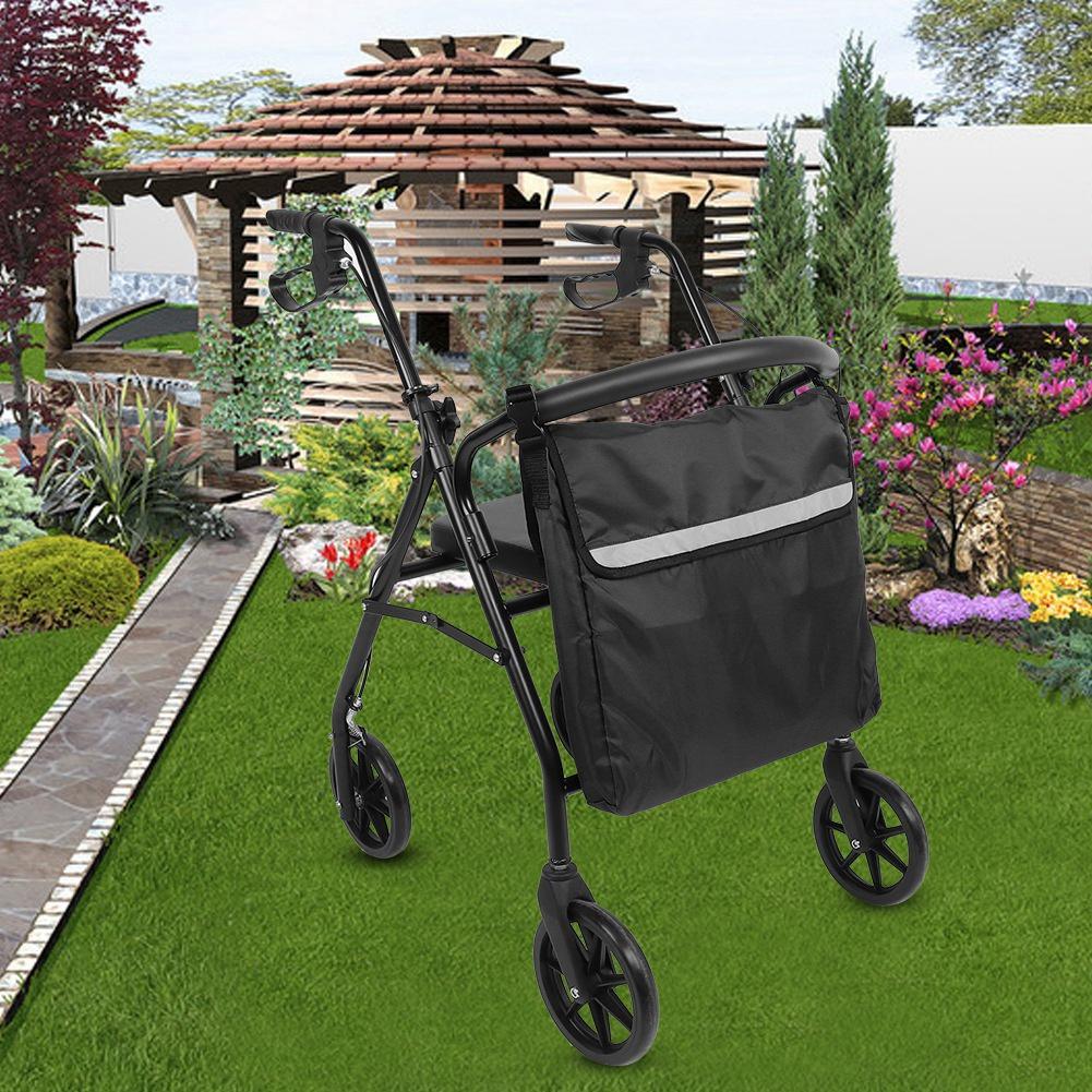 Bärväska för elrullstol Förvaringsväska Organizer Tillbehör för rullstol(Svart)