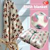 3d Cherry Strawberry Jacquard Wool Blend Blanket Sweet Baby Girl Swaddle Blanket Crib Beddings Newborn Receiving Blanket