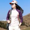 Quick-Dry Women's Long Sleeve Outdoor Sport T-Shirt – Sun Protection, Skin-Friendly, Elastic Fit for Running, Hiking, and Fitness.