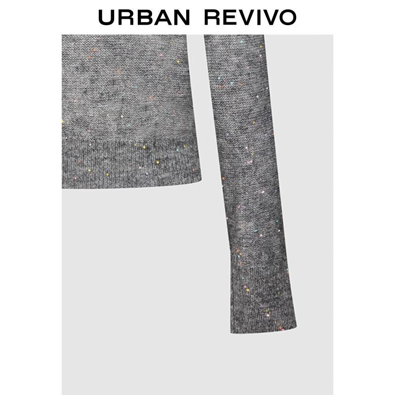 UR 2025 Autumn Women's Sequin Short Knit Cardigan