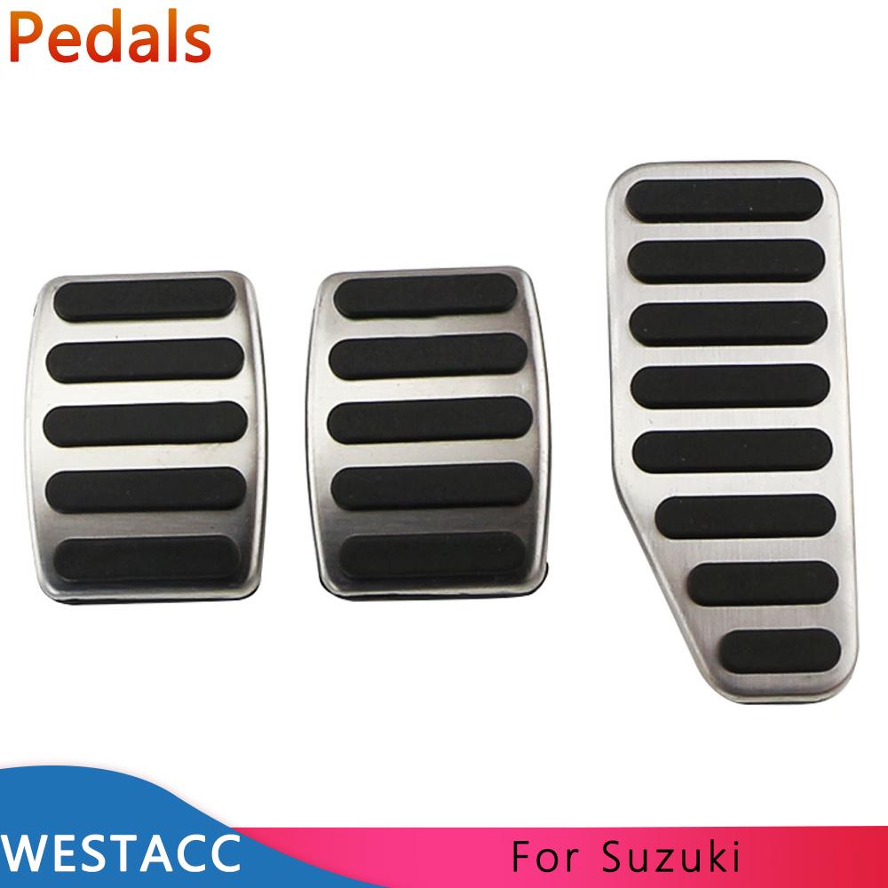 Stainless Steel Car Pedals Gas Brake Pedal Covers for Suzuki Jimny Jimni Swift Dzire Ciaz Wagonr Ertiga Baleno