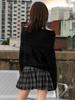 THE GREEN LAB Off-Shoulder Boucle Knit [Black]