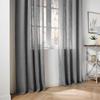 Voilage à œillets 140 x 240 cm – effet lin tissé haltona gris