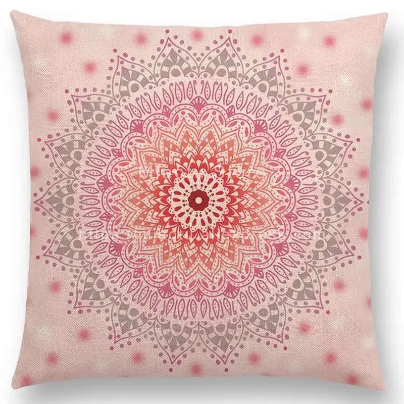 Neuer verträumter Regenbogen Boho Wunderschöne Mandalas Freier Geist Savanne Drucke Goldene Nächte Seelen Kissenbezug Sofa Überwurf Kissenhülle