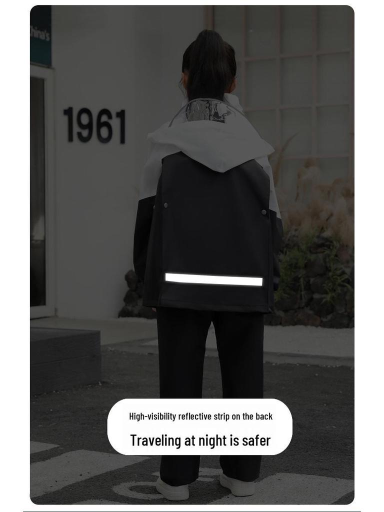 Kinder 2023 Regenmantel & Hose Set für Jungen & Mädchen - Vollständiger Regenschutz-Poncho für die Schule