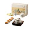 High-end Ru kiln new Qianli Jiangshan ceramic set tea set gift box, high-end souvenir gifts for leaders and elders